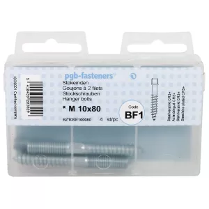 Skruvstift 10X80Mm 4St Galvaniserad