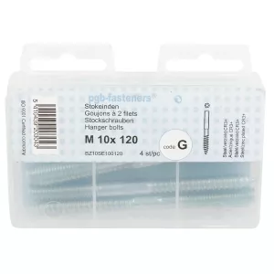 Skruvstift 10X120Mm 4St Galvaniserad