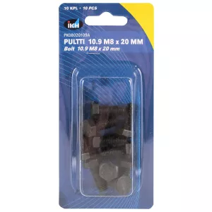 Bult M8X20 10.9 10St Din933