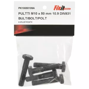 Bult M10X50 10.9 5St Din931