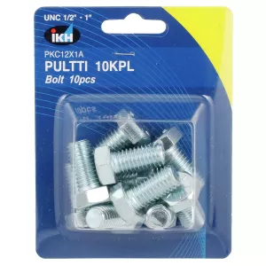 Bult Unc 1/2 X 1" 10St Förzinkad