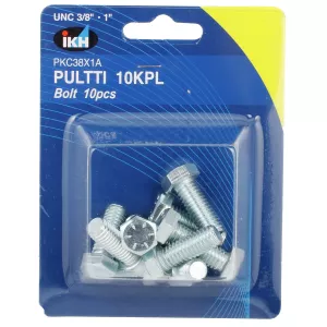 Bult Unc 3/8 X 1" 10St Förzinkad