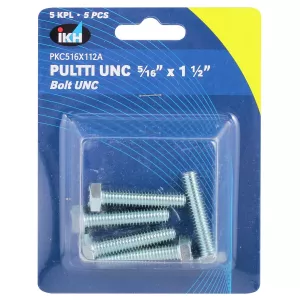 Bult Unc 5/16X1 1/2" 5St Förzinkad