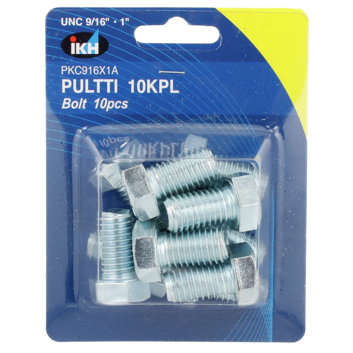 Bult Unc 9/16 X 1" 10St Förzinkad