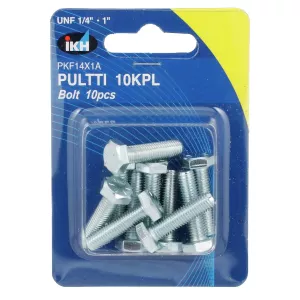 Bult Unf 1/4 X 1" 10St Förzinkad