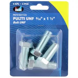 Bult Unf 9/16X1 1/2" 4St Förzinkad