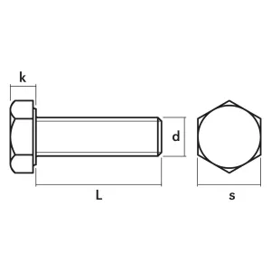 Bult M10X50X1,25 10.9 Fingänga Din961