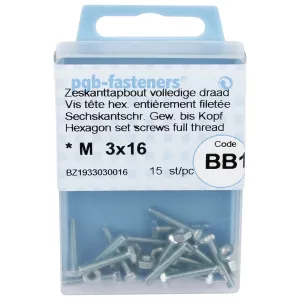 Bult M3X16 8.8 15St Din933 + Mutter M3 Din934