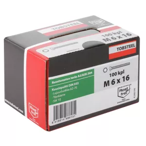 Bult M6X16 Rf A2-70 Din933 100St Sexkants