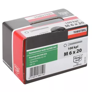 Bult M6X20 Rf A2-70 Din933 100St Sexkants