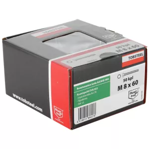 Bult M8X60 Rf A2-70 Din933 50St Sexkants