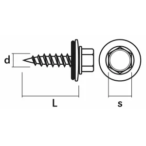 Farmarskruv 4,8X38 Zink 250St