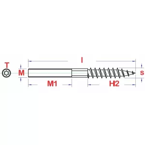 Skruvstift 10X80 100St Tx25 Galvaniserad