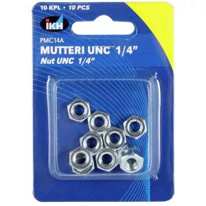 Mutter Unc 1/2" 10St Förzinkad