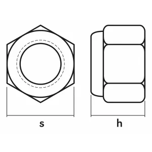 Låsmutter Unc Nyloc 1/2" 10St Förzinkad