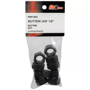 Mutter Unf 1/2" 10St Obelagd