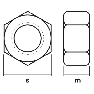 Mutter Unf 1/4" 10St Förzinkad