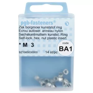 Låsmutter M3 14St Din985 Förzinkad Nyloc