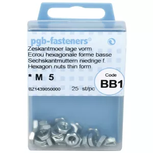 Mutter Låg M5 25St Din439B Förzinkad