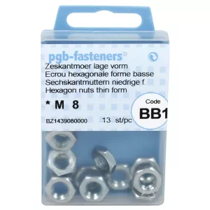 Mutter Låg M8 13St Din439B Förzinkad