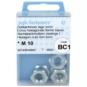 Mutter Låg M10 7St Din439B Förzinkad