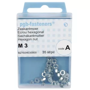 Mutter M3 35St Din934 Förzinkad