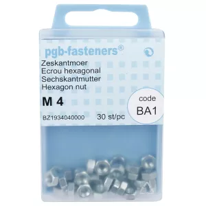 Mutter M4 30St Din934 Förzinkad