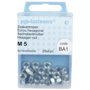 Mutter M5 25St Din934 Förzinkad