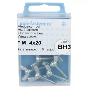 Vingskruv M4X20 6St Din316