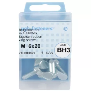Vingskruv M6X20 4St Din316