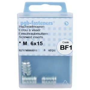 Rampamuff (Inn./Yttre) M6X12X15Mm 4St Din7965A