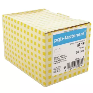 Fyrkantsbricka M16 50St (3,58Kg/Pkt) 50X50X4