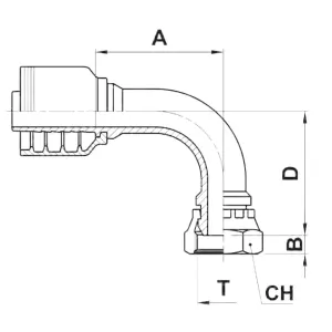 Pressnippel Bsp 1.1/4-1.1/4 90 Inv.Gänga