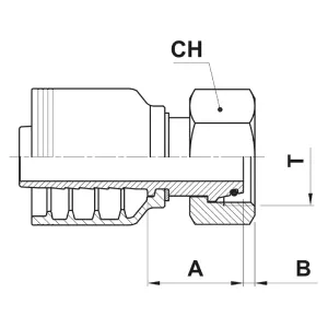 Pressnippel Dkos-20 M30X2-3/4 Rak Inv.Gänga