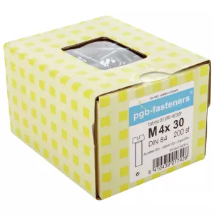 Spårskruv M4X30 200St Din84 Zink