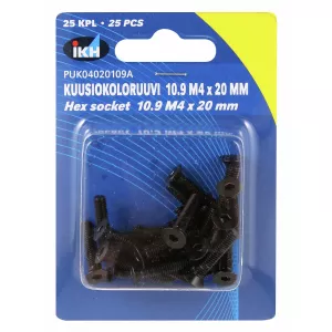 Insexskruv M4X20 10.9 25St Försänkt Din7991