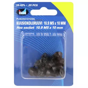 Insexskruv M5X10 10.9 25St Försänkt Din7991