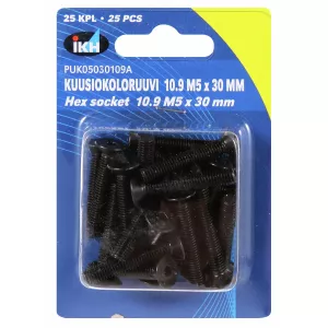 Insexskruv M5X30 10.9 25St Försänkt Din7991