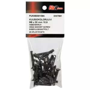 Insexskruv M5X30 10.9 25St Försänkt Din7991