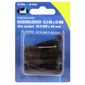 Insexskruv M5X40 10.9 15St Försänkt Din7991