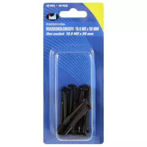 Insexskruv M5X50 10.9 10St Försänkt Din7991