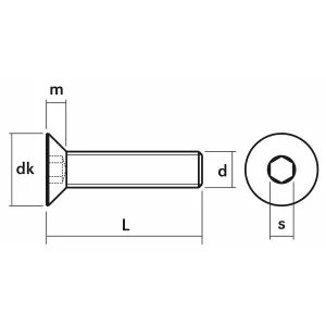 Insexskruv M8X20 10.9 10St Försänkt Din7991