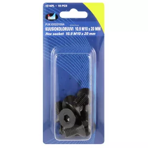 Insexskruv M10X20 10.9 10St Försänkt Din7991