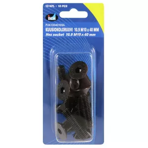 Insexskruv M10X40 10.9 10St Försänkt Din7991