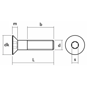Insexskruv M10X50 10.9 5St Försänkt Din7991