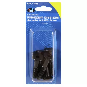 Insexskruv M10X50 10.9 5St Försänkt Din7991
