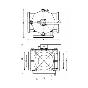 Ventil 3-Väg 6 150Mm