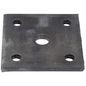 Fästplatta 100X100X8 Bladfjäder Svart