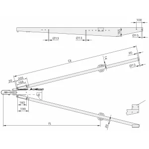 Dragstång Par 3500Kg 2,8M