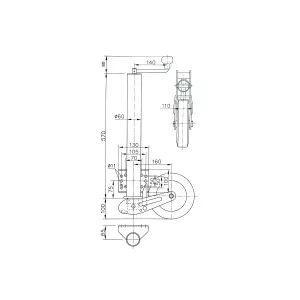 Stödhjul Metall Vk 60-Blh-255 Sb Winterhoff